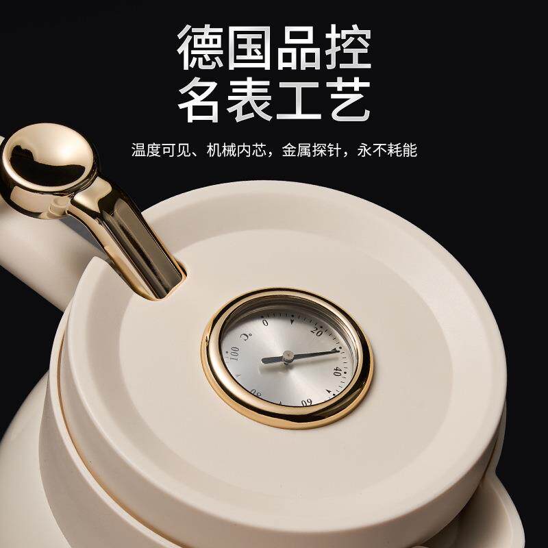 新款大容量焖茶水壶高颜值简约轻奢保温水壶316不锈钢显温闷茶壶