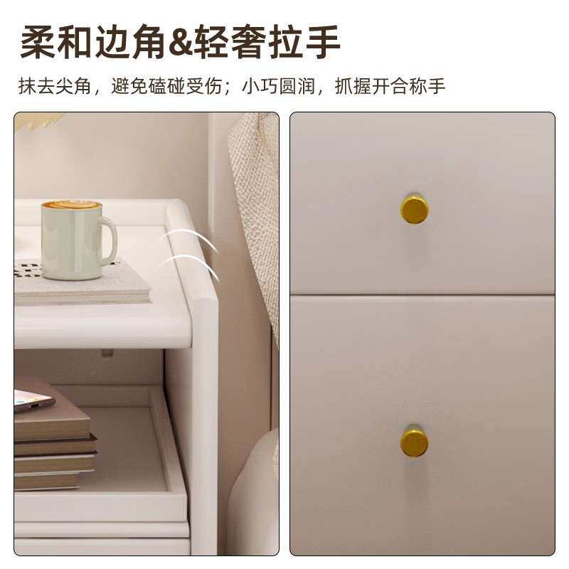 极窄床头柜小型超窄20cm30公分床边窄夹缝收纳柜子实木床头置物架