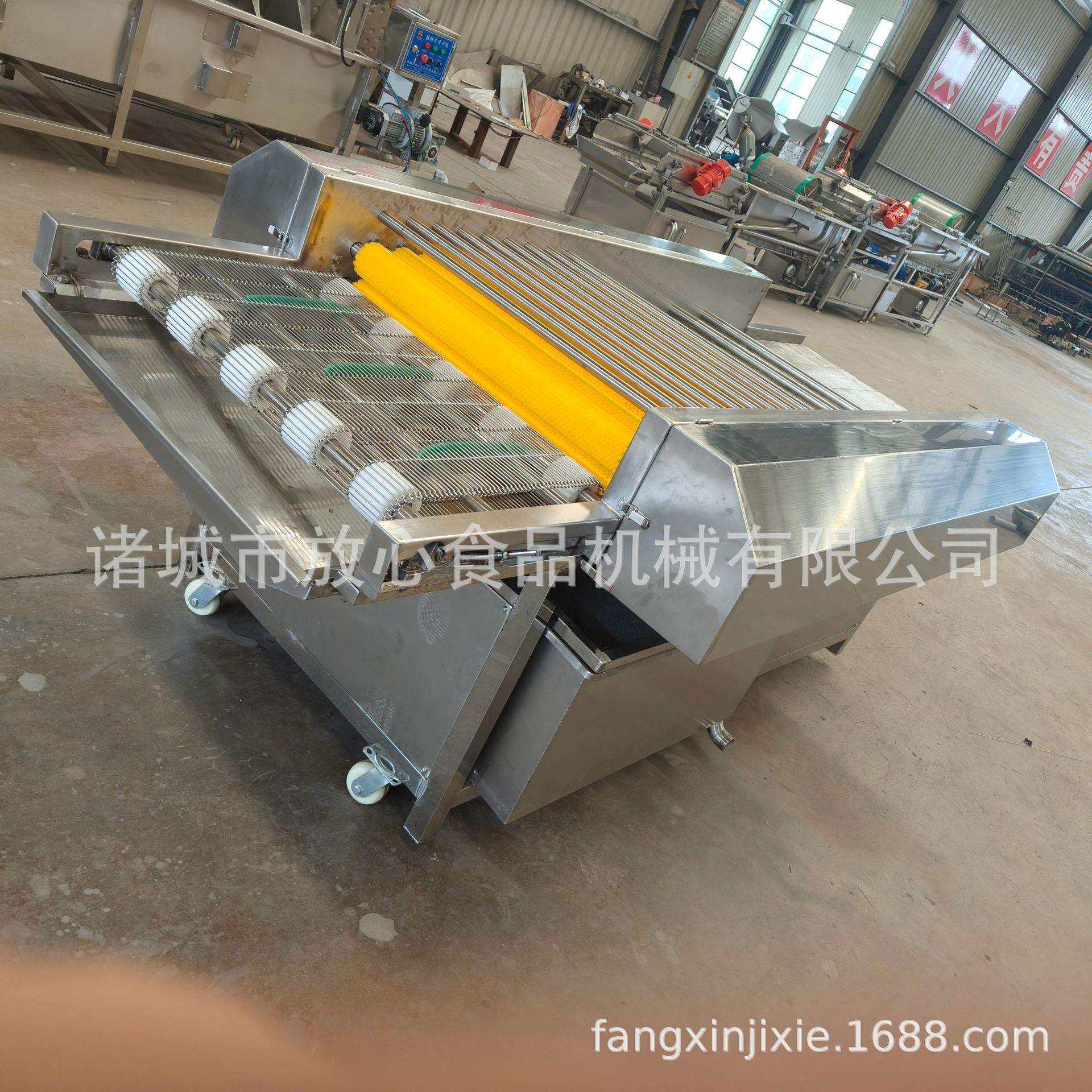 粽叶清洗机糯米粽子加工设备荷叶粽叶芦苇叶小型平行毛辊清洗机