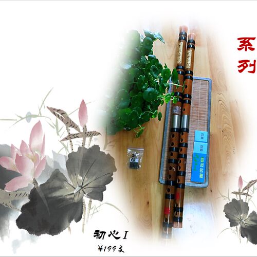 D调特选笛子乐器演奏竹笛双插苦竹送百花笛膜笛胶