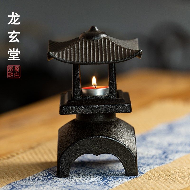 日式铸铁香塔仿古宫灯雪见灯烛台禅意建筑长安灯茶室民宿空间摆件