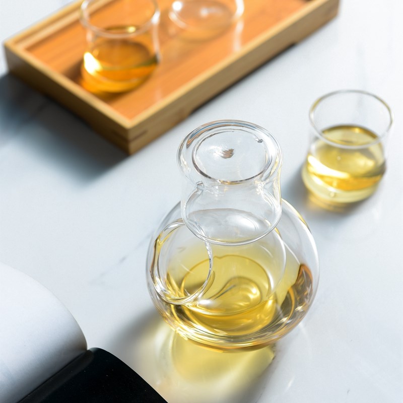 樱花阁 日式水晶玻璃酒具冰酒壶套装无铅分酒器酒杯冰酒器清酒壶