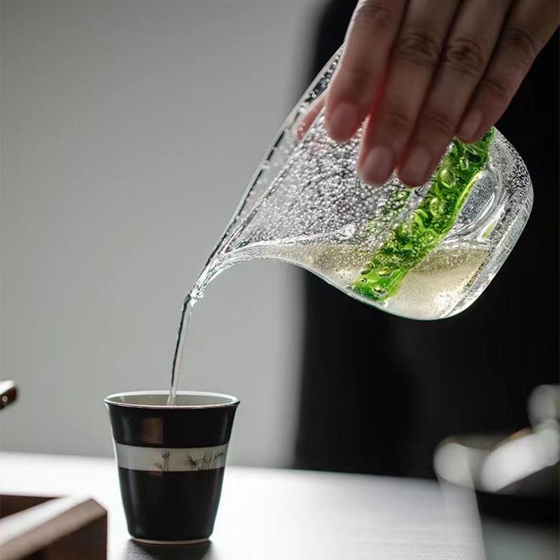 非玻璃气泡上色公道杯 耐高温大公杯 茶道茶海配件分茶器