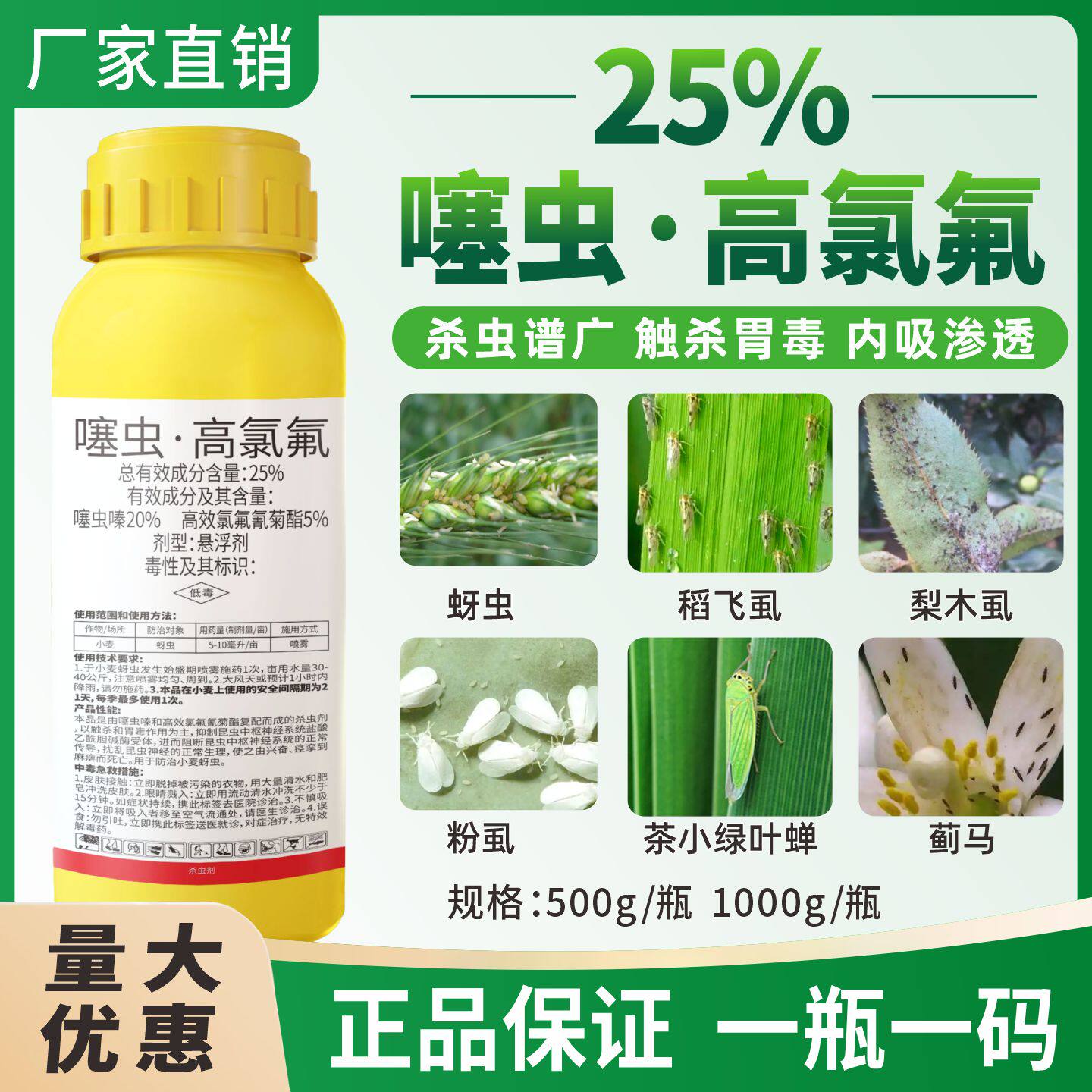 25%噻虫高氯氟悬浮剂小麦蚜虫