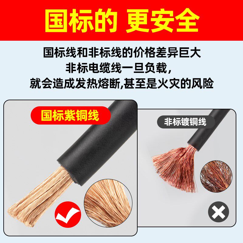 电焊机焊把钳带线专用焊把线快速接头国标电缆纯铜地线夹子电焊钳