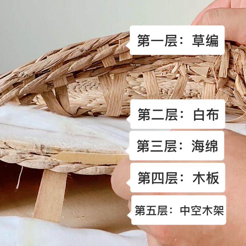 露营手工织坐日榻榻20米飘窗圆形蒲团草编打式编坐垫民宿藤编垫座