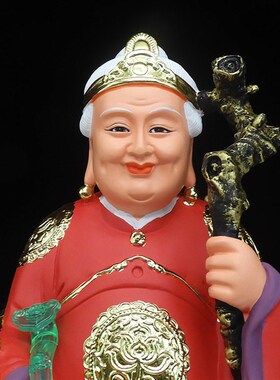 土地公土地婆神像摆件福德正君地主财神土地爷神像土地奶佛像