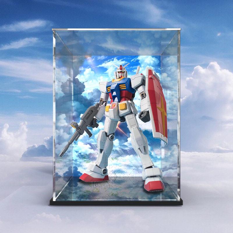 亚克力防尘收纳罩适用万PG1/60RX-78元祖达40周年展示盒