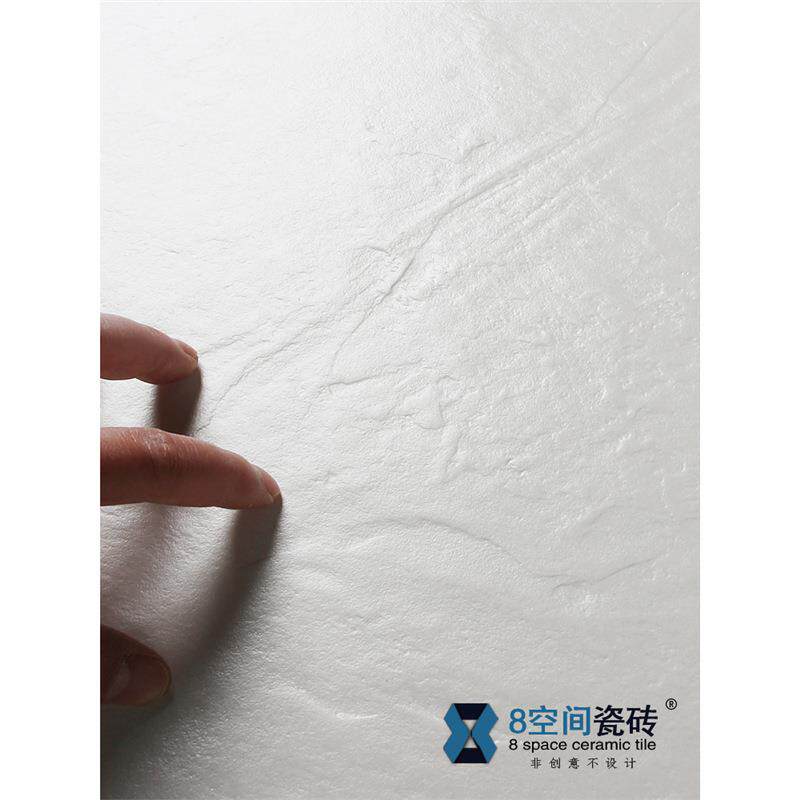 和泥设计质感通体瓷砖600x1200米白色哑光板岩砖客餐厅厨卫墙地砖