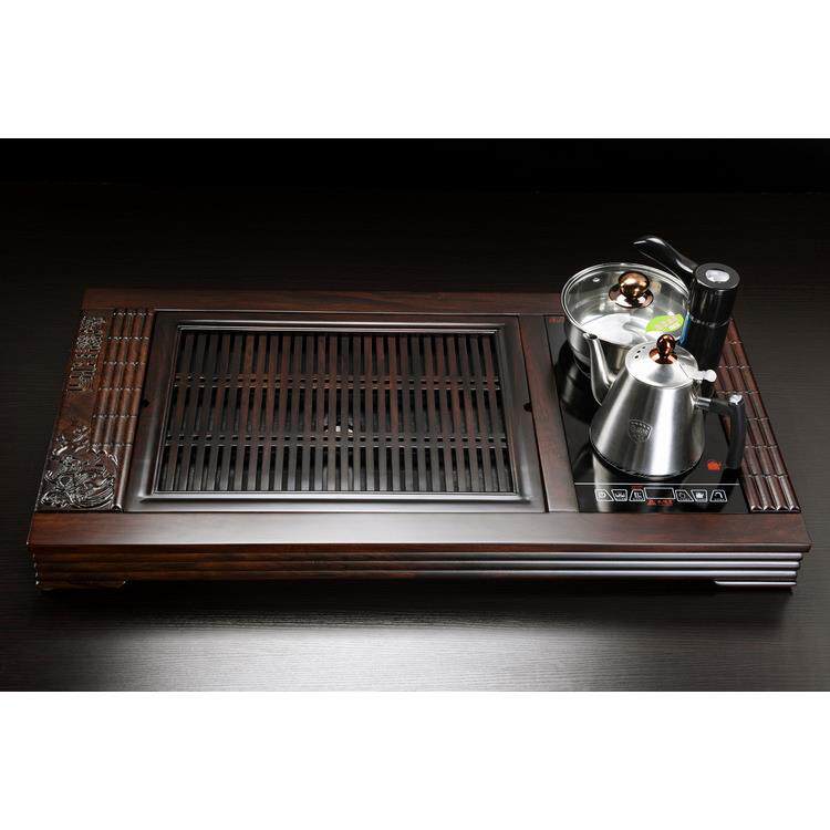 黑檀木茶盘茶具套装家用功夫陶瓷茶壶茶杯自动四合一实木茶台