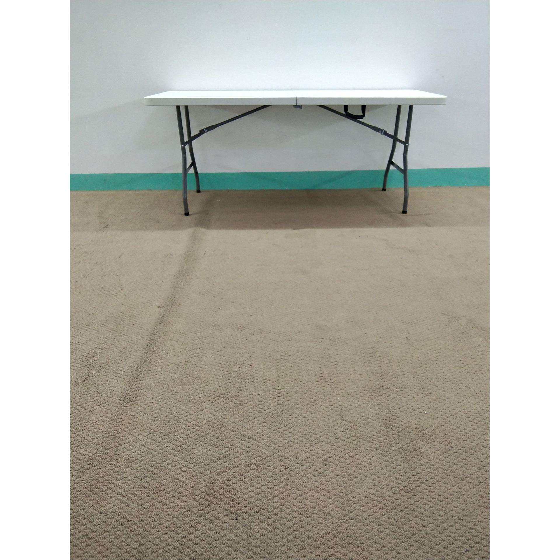 长方对折塑料餐桌 防水防晒室外饭桌 出口用183cm 带锁六尺折叠桌