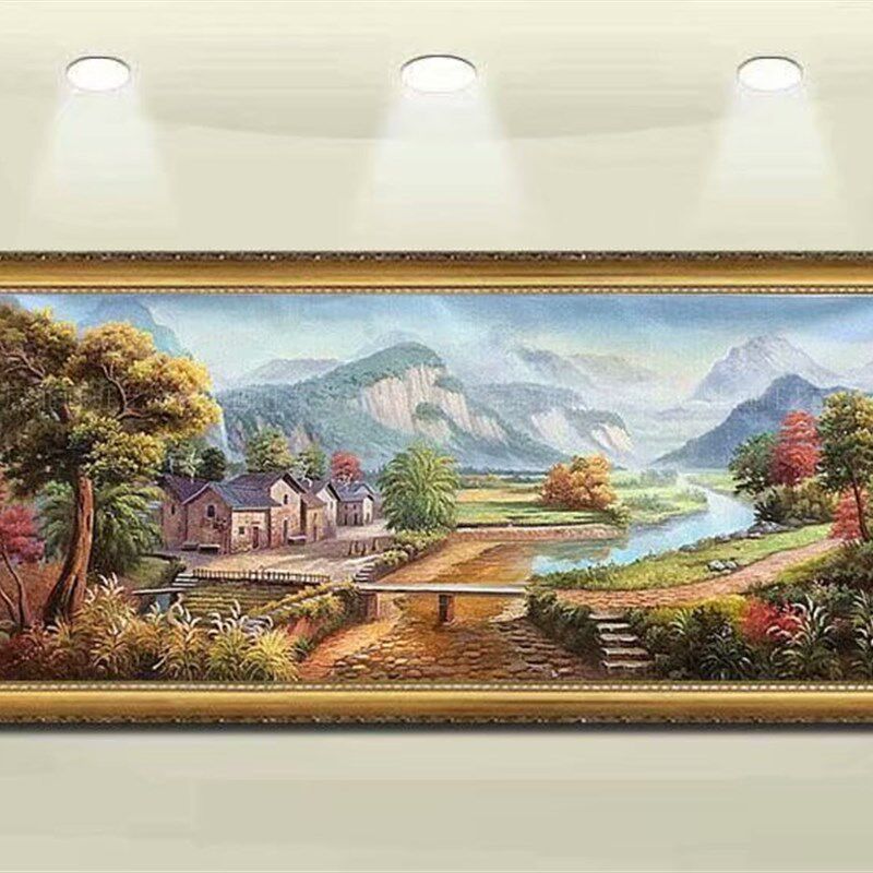 欧式手绘风景油画客厅酒店别墅餐厅沙发背景书房办公室家居挂画