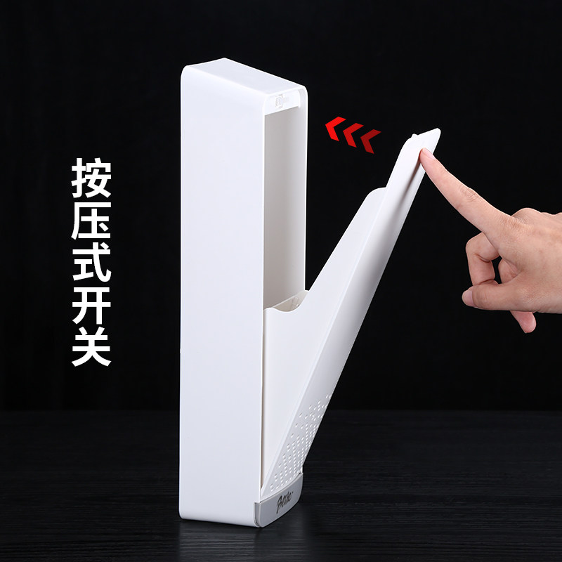 厨房筷子篓按压收纳盒墙壁挂式家用筷子筒筷子笼餐具置物架筷子盒