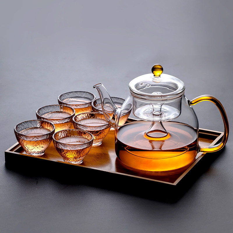 玻璃蒸茶壶家用耐高温加厚蒸汽煮茶壶烧水壶电陶炉煮茶器泡茶壶