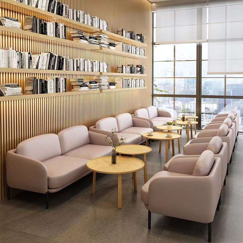 奶茶店沙发简约休息区工作室甜品店书吧接待洽谈休闲 咖啡厅桌椅