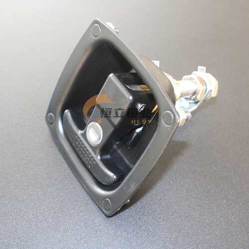 特种房推工程车舱黑色MS858-1C提转T型手柄压缩厢式面板机械门锁