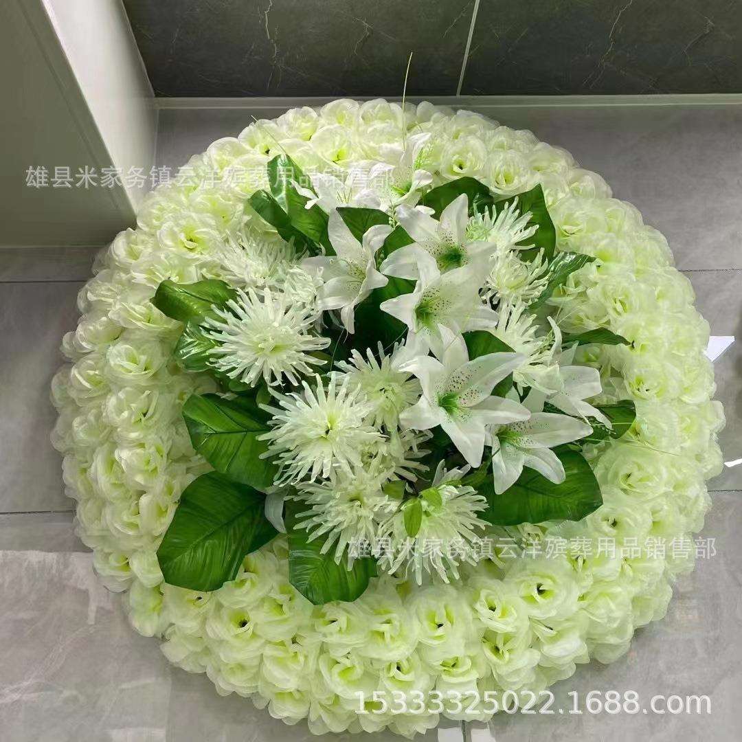殡仪馆花圈 扫墓不锈钢花圈 告别厅花圈 祭祀灵堂布置 殡葬用品