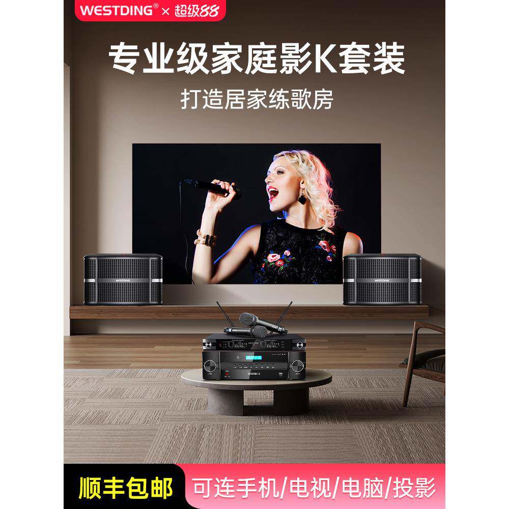 威斯汀A9家庭ktv音响套装卡拉ok家用组合音箱功放k歌会议设备