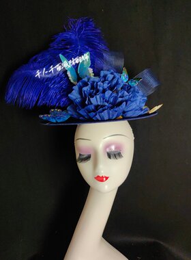 包邮新款女森系羽毛蝴蝶演出头饰