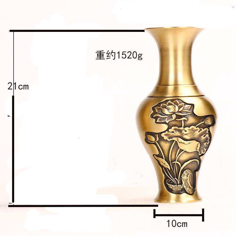 工制作 做旧仿古 金属铜制工艺品摆件 花瓶 家居客厅装饰品