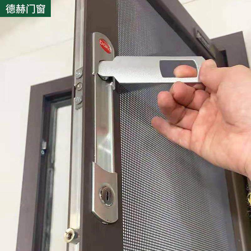 咖啡色30平开金刚网纱窗 不锈钢材质平开金刚网纱窗防盗窗