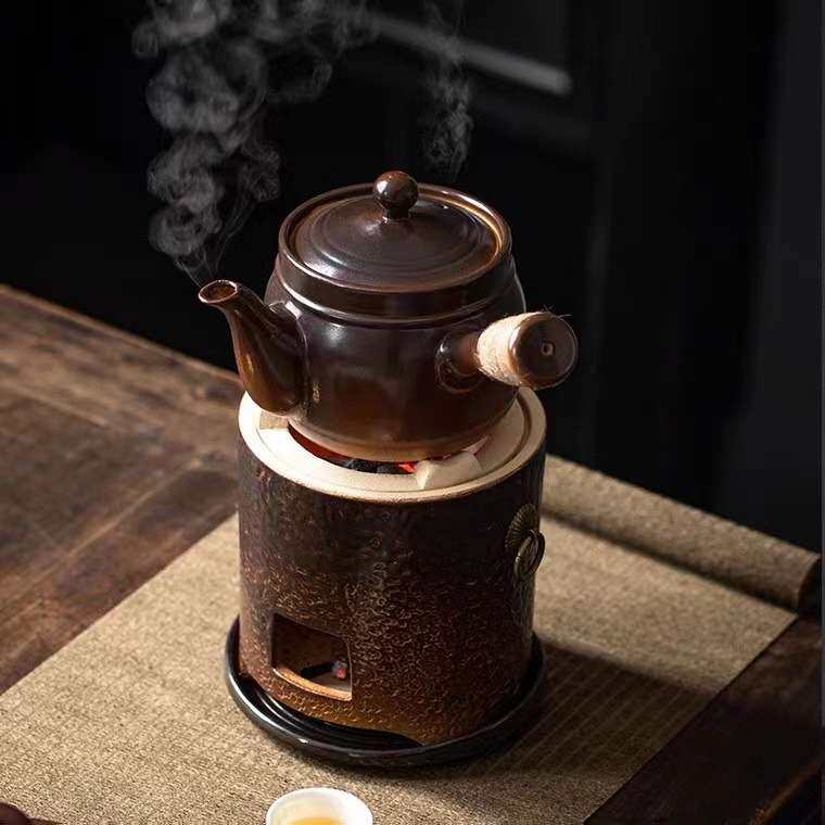 冬日围炉煮茶器家用室内全套装备碳火炉子炭火日式烤茶壶工具高端