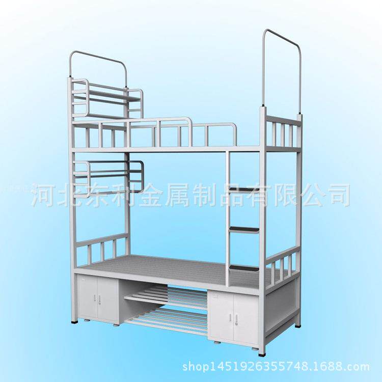 单上层高架床省空间单人铁床上下铺小户型阁楼式上床下空铁艺床架
