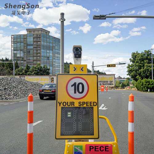 太阳能雷达测速仪超速抓拍速公路牌厂园区乡村道路铝提示牌