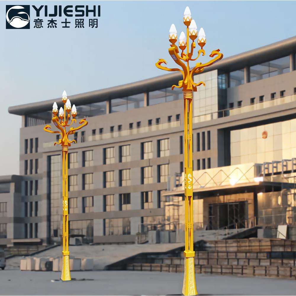 厂家生产大型LED八叉九火玉兰灯市政城市道路广场特色高杆户外