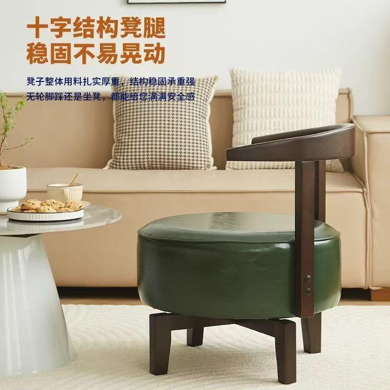 客厅沙发椅大休闲椅可圆椅卧室靠背椅单人简约沙发网红旋转实木