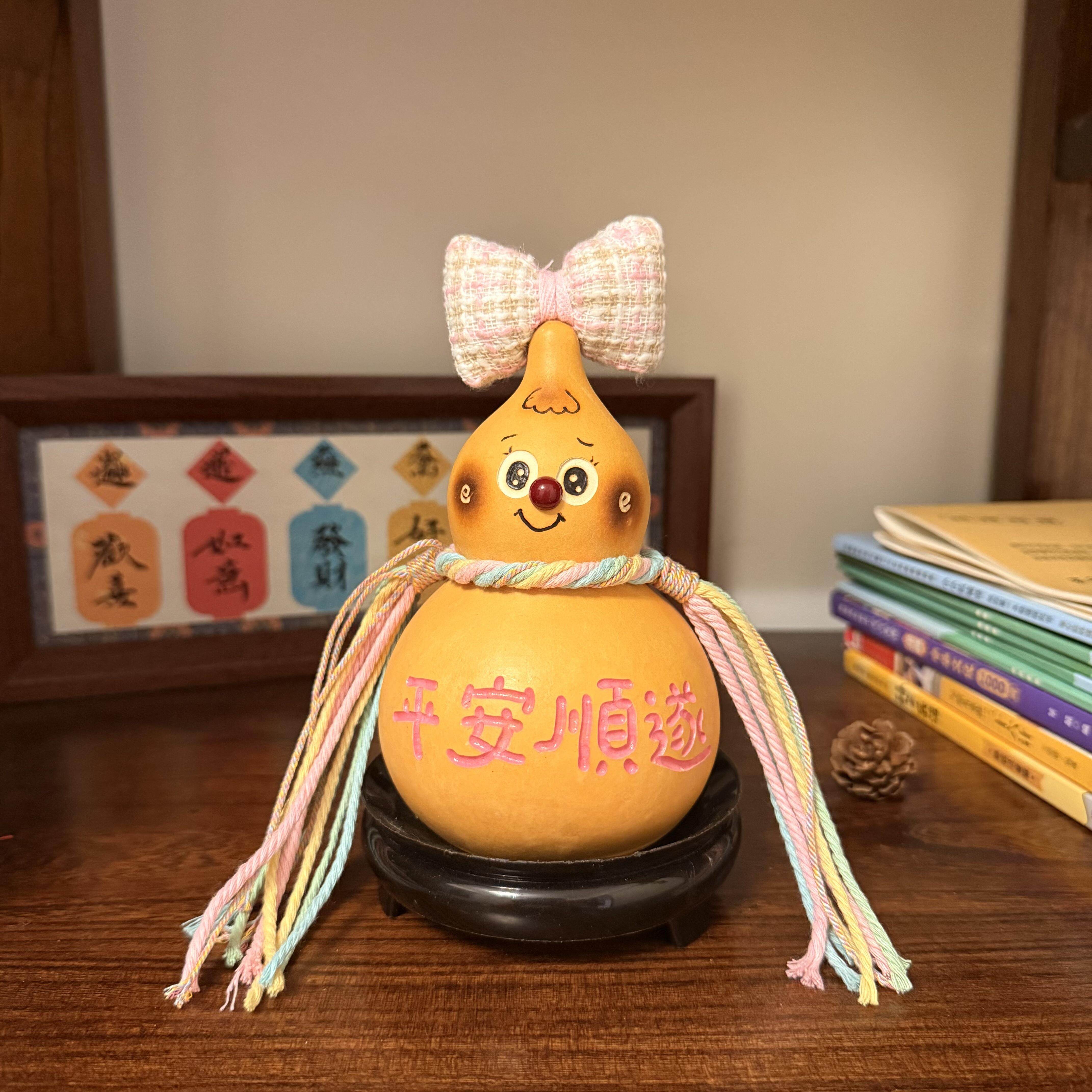 帮刻字)非(遗文创创天然真葫摆件可爱工艺品芦意礼品教BEK师节
