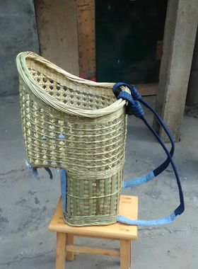 背篓背篼娃娃婴儿童宝宝小孩凉背篓背筐背椅背带椅子夹背儿竹编