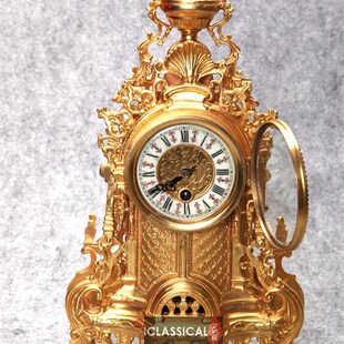古典座钟 镀金 欧式 巴洛克铜铸钟 机械座钟 钟表