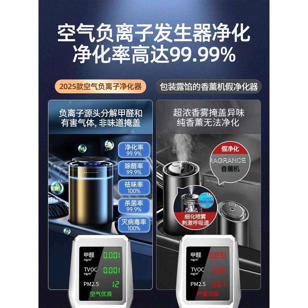 暗莹适用车载空气净化器负离子发生器去甲醛汽车异味新车内消除