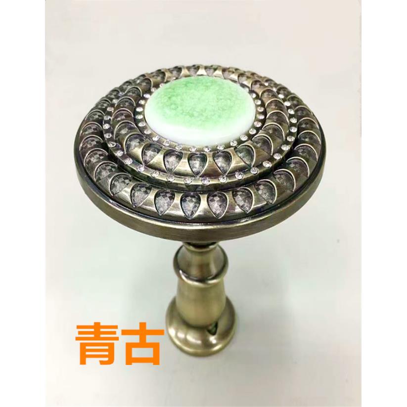 新款欧式合金镶钻陶瓷挂钩窗帘精品壁钩墙钩奢华直杆绑带钩
