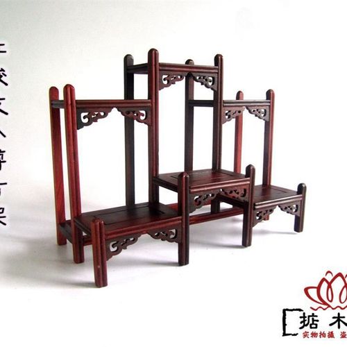 红木工艺品小博古架实木多宝架底座展示紫砂壶茶壶架子酸枝木摆件