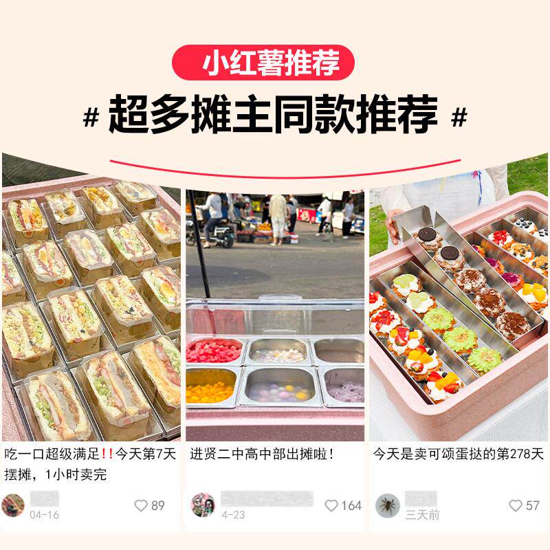 捷如果31冷升冰专用冷藏保温箱小料芋泥冰水保粉箱商用31L摆摊周
