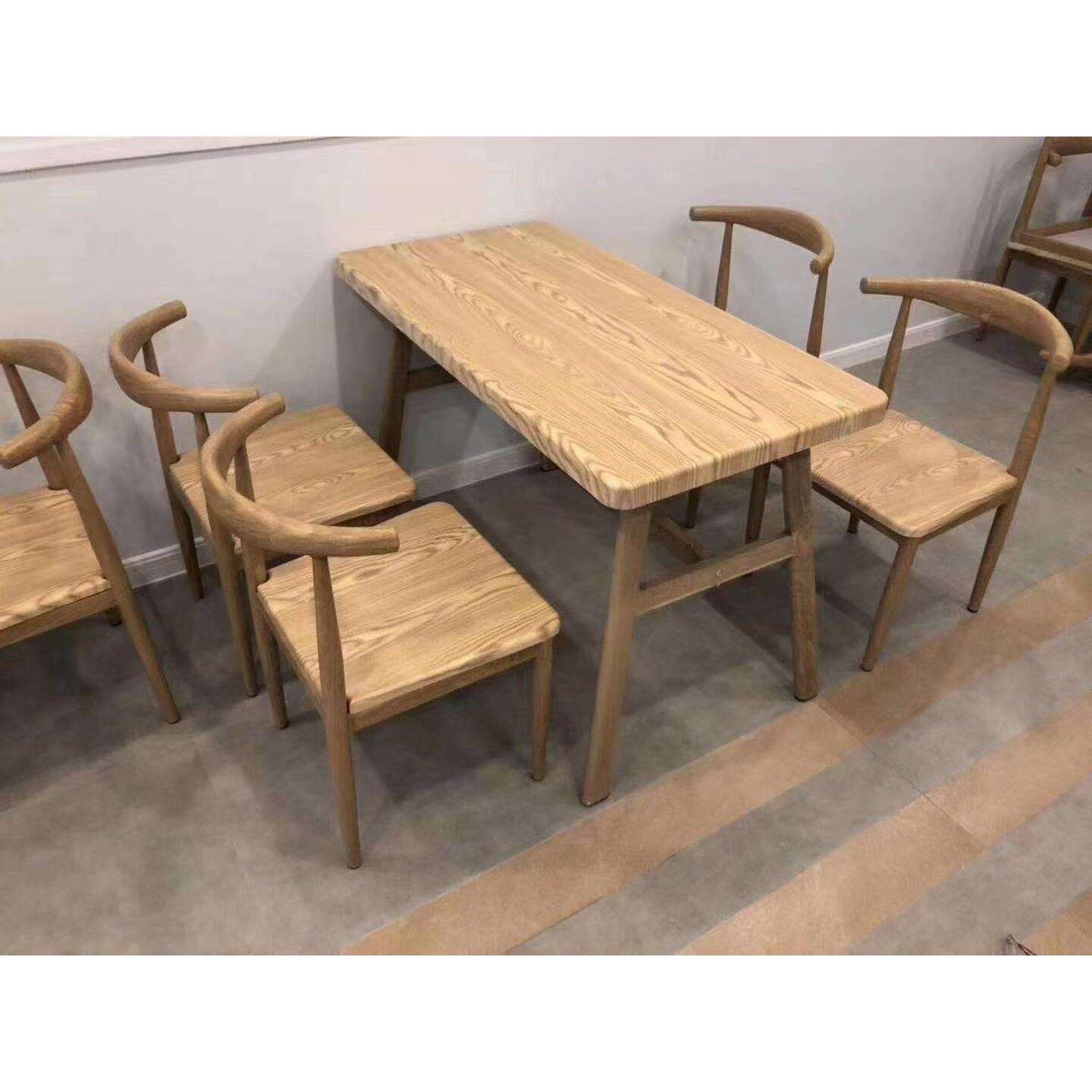 家用出租房用北欧餐桌椅组合4人6人小户型长方形洽谈桌合肥家具