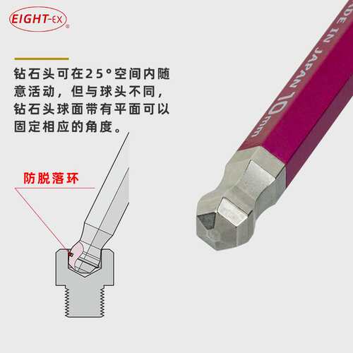 百利EIGHT TLC-S7/S9N/YE/RE/PU/OR/GR/BL彩色内六角扳手1.5-10MM