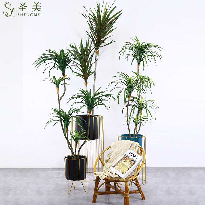 现货仿真植物巴西铁树白边龙血树北欧家居室内橱窗落地假绿植装饰