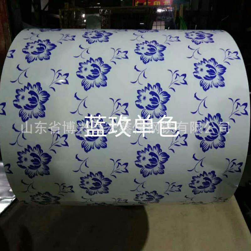 山东博兴印花板花纹彩涂板印花板厂花型印花彩钢板花纹装饰彩钢卷