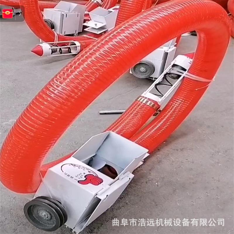 河沙运输自动化软管抽料机弹簧蛟龙中驱动吸粮机抽粮机价格