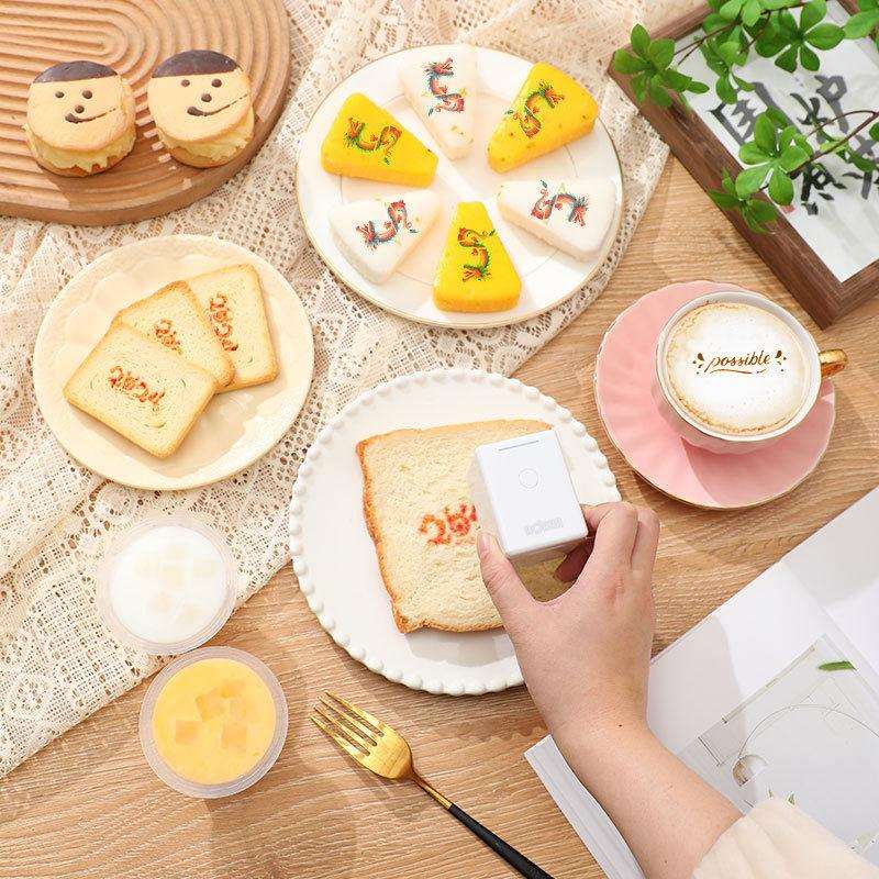 AORAN便携式迷你彩色打印机金属塑料LOGO标签布料小型喷墨手持机