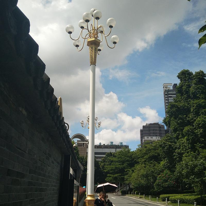 户外莲花造型玉兰灯 广场道路9米led中华灯八叉5火名族文化景观灯