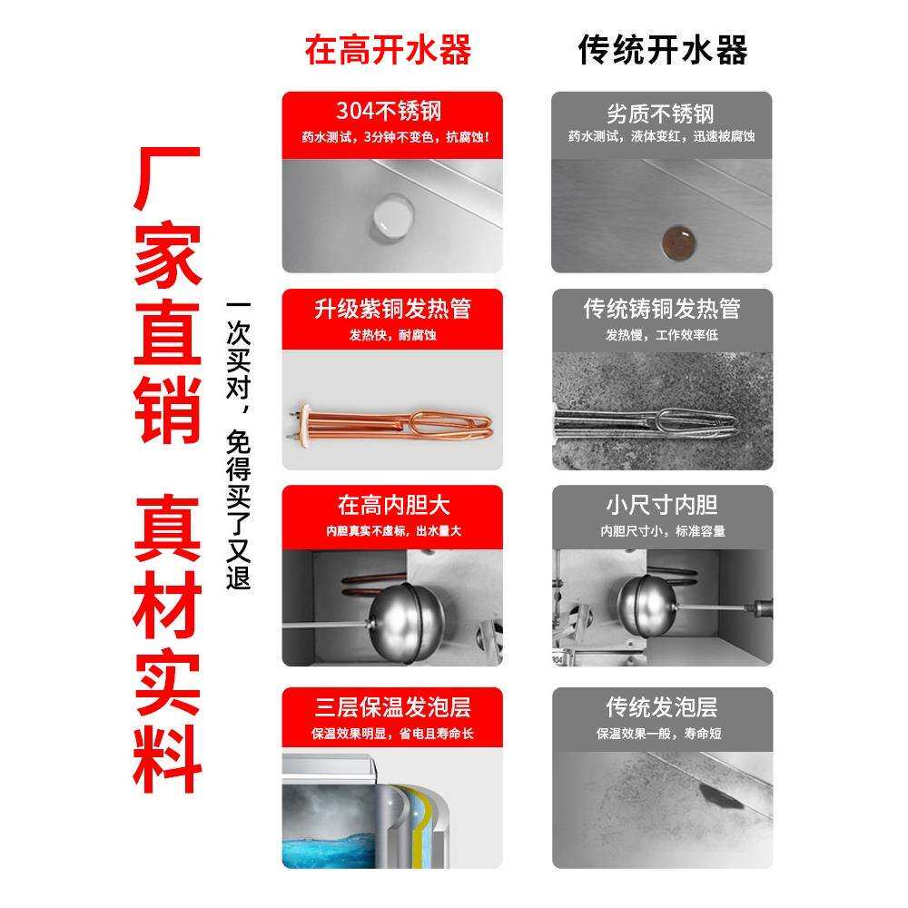 电热开水器商用全自动烧水器热水箱奶茶店开水机炉大容量烧水箱桶