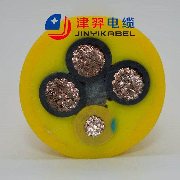 RVV-NBR-PUR行车卷筒电缆加钢丝芯抗拉耐磨电线3X25+1X16