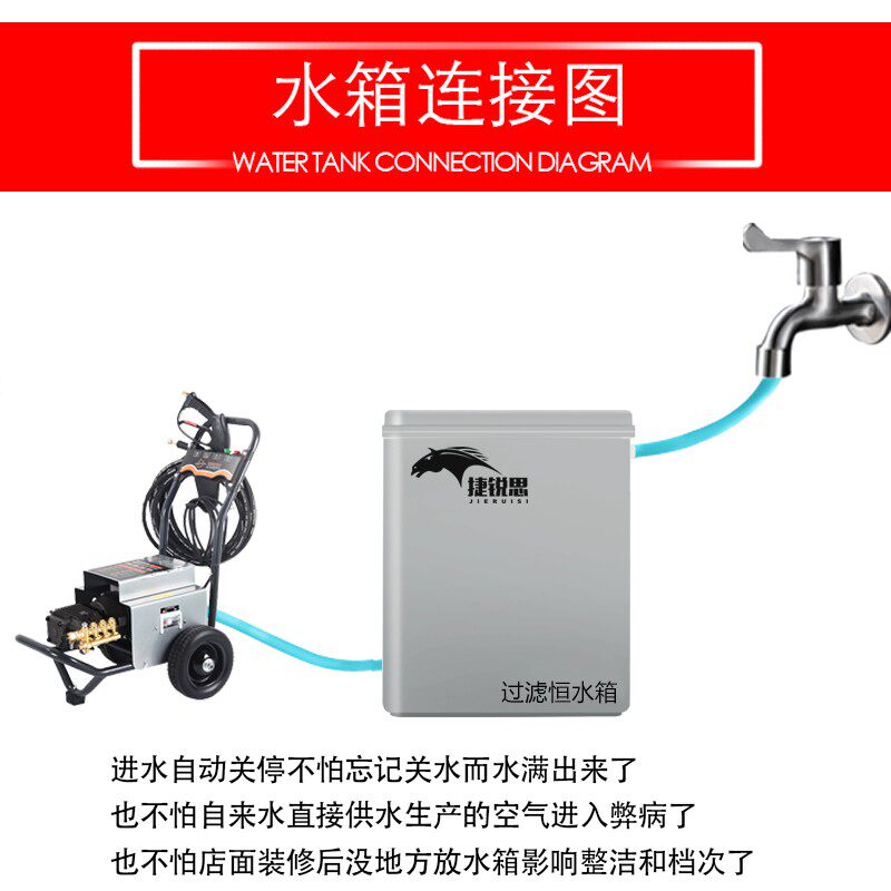 洗车美容店洗车机专用过滤恒水箱体20升水位箱储水箱洗车精洗工具
