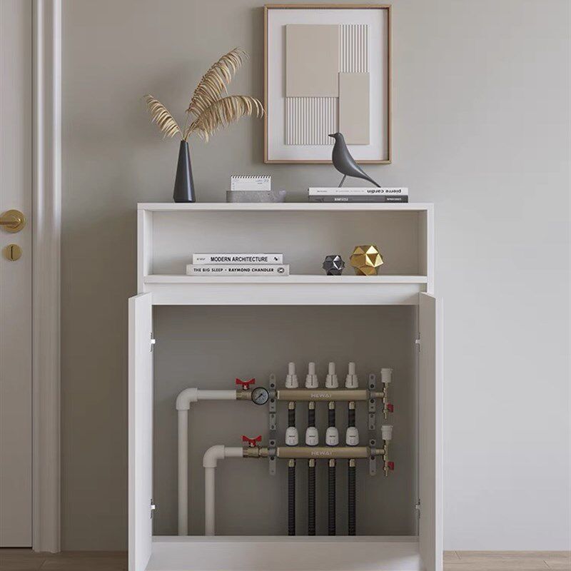 地热水表门瓦斯天然燃气管道装饰罩遮丑箱实木地暖分水器遮挡柜