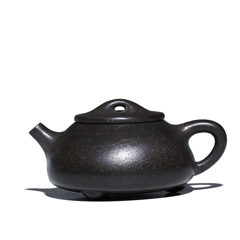 紫砂壶带球孔家用泡茶壶宜兴原矿紫沙全纯手工壶泡茶器茶具石瓢壶