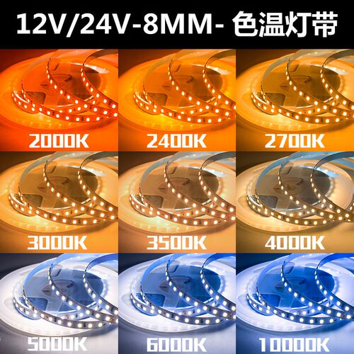 12V24V2000K2400K2700K3000K3500K4000K5000K6000K10000色温灯带